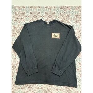 Flying Tigers Kunming China Blood Chit Long Sleeve T-Shirt Faded Black Mens XL